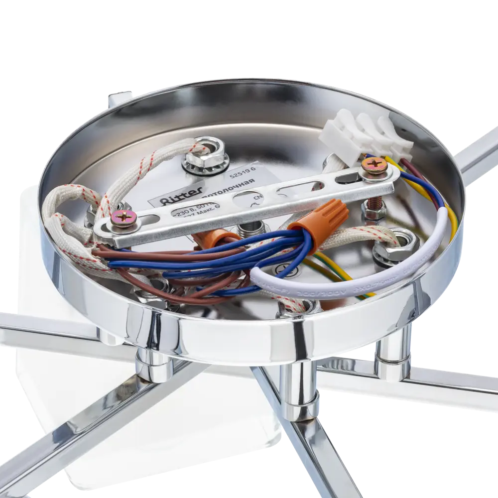 Люстра потолочная Ritter Bari 52519 6 6 ламп Е27 цвет хром STLM-2207657 - Вид №7