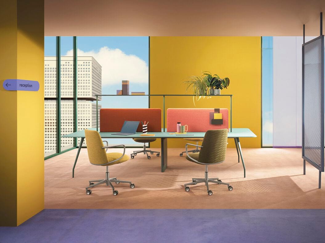 Несколько рабочих станций Pedrali RIZZ WORKSTATION ARCH-00005395 - Вид №3