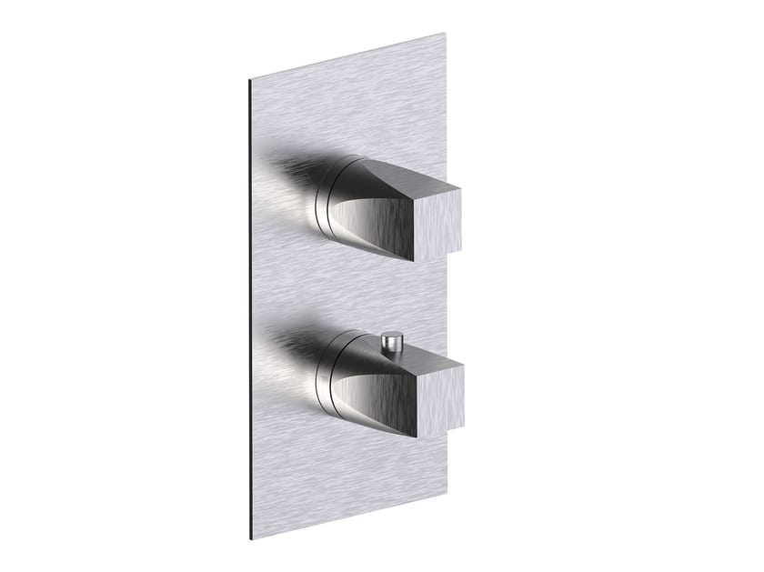 Термостатический смеситель для душа с 2 отверстиями из нержавеющей стали Rubinetterie Frattini Aline ARCH-00117817