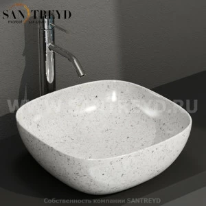 B6Q43GG Накладная раковина на столешницу  квадратная Ceramica Globo T-EDGE