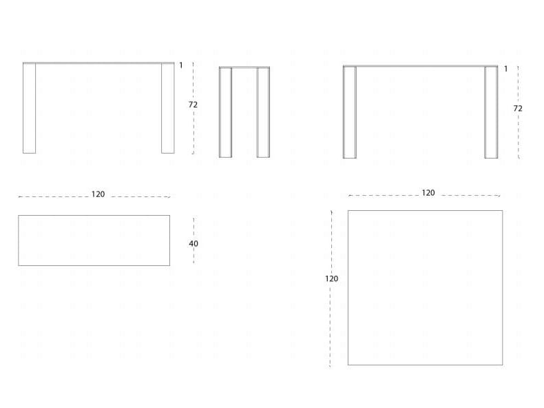 Алюминиевая прямоугольная консоль altreforme Festa Mobile ARCH-00073152 - Вид №7