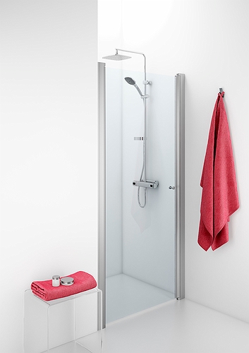 500.986.00.5 Распашная дверь IDO Showerama 10-0, IDO Showerama 10-0, матовый профиль / прозрачное стекло, 750 мм 