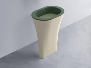 AMLA65-MU+AMPILO-AG+AMCOLO-LN Раковина Amedeo Ovale отдельностоящая cielo Enjoy + Amedeo