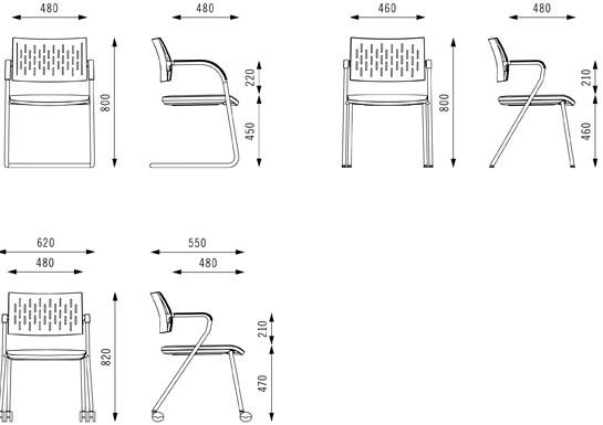 BENE Стул для конференций с подлокотниками sun-id-1434557 - Вид №1