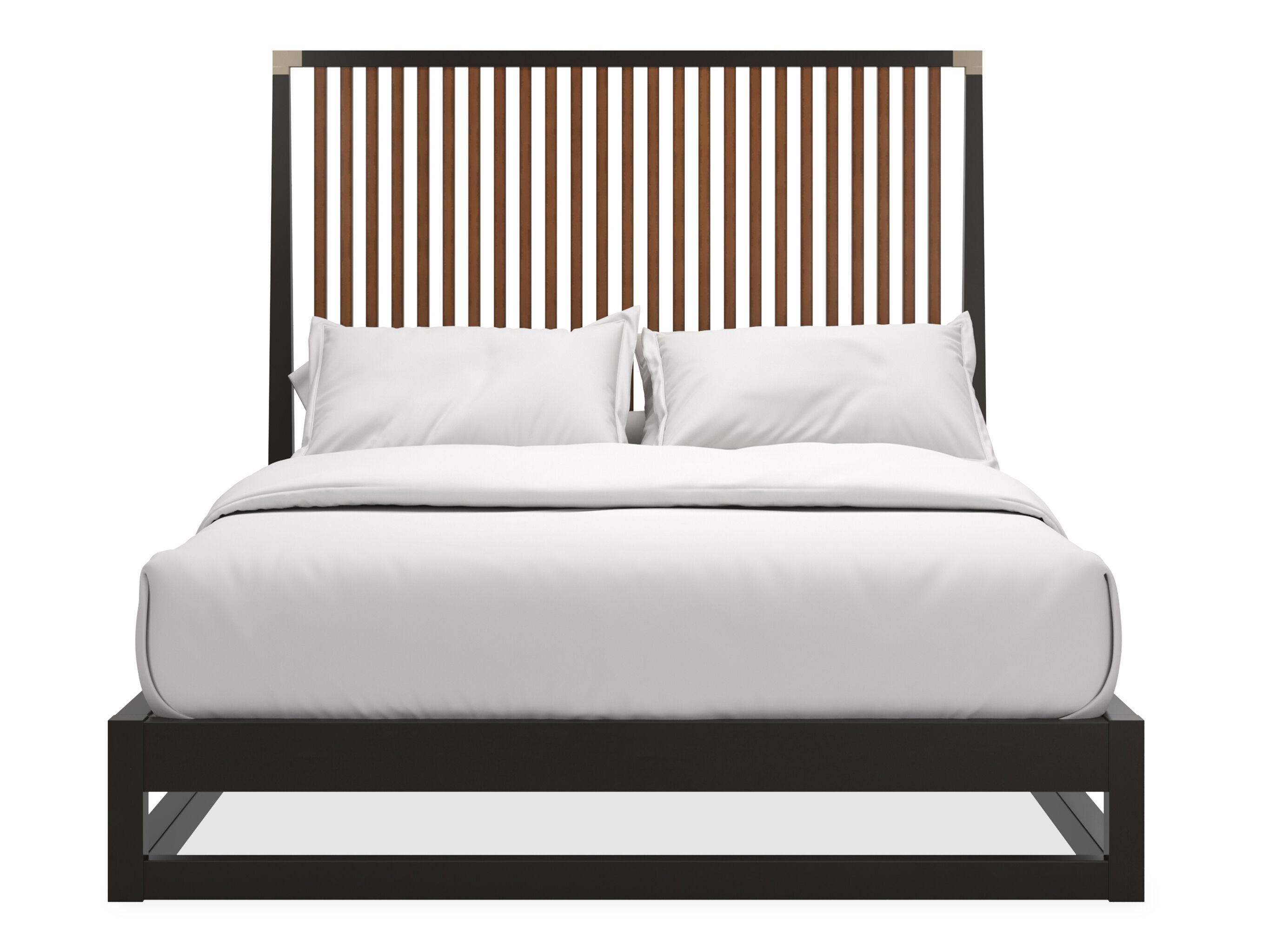 Деревянная кровать размера "queen-size" с высоким изголовьем Caracole PINSTRIPE SLATTED ARCH-00136233