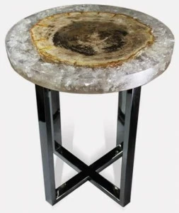 MORADA Круглый деревянный журнальный столик для гостиной Petra