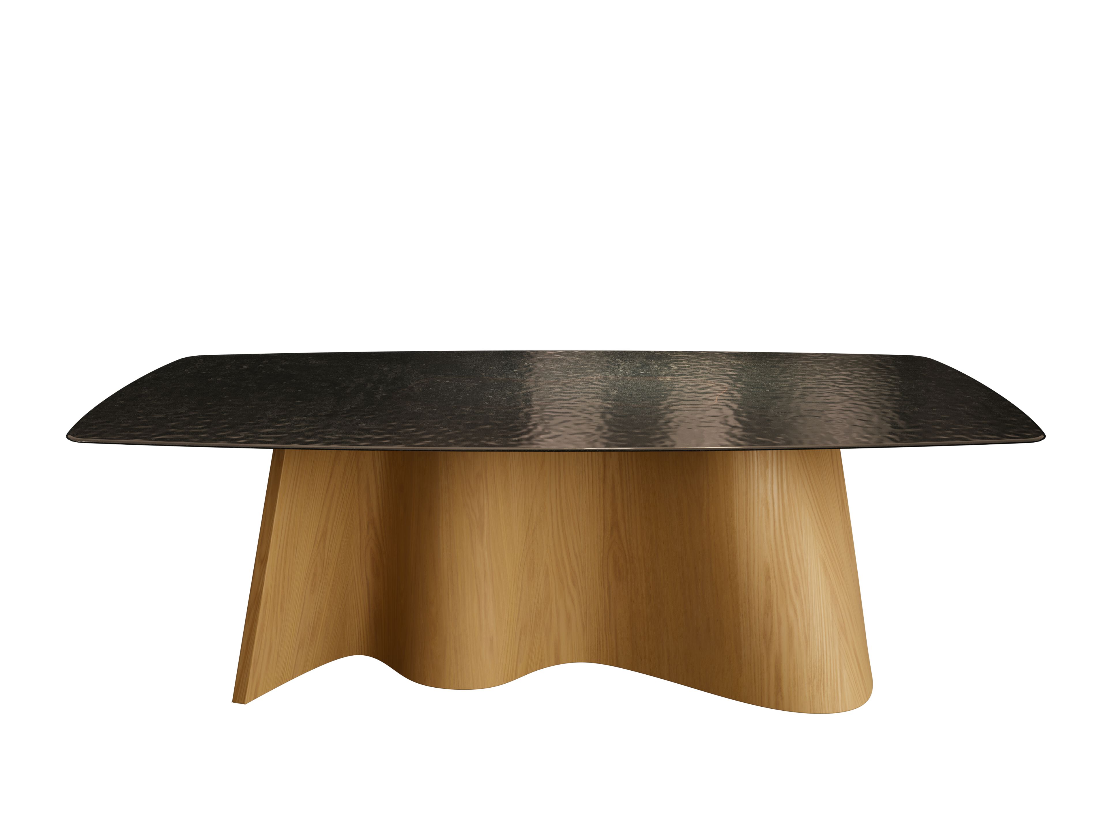 Прямоугольный обеденный стол из дерева и стекла NORD ARIN Cortina ARCH-00145558 - Вид №1