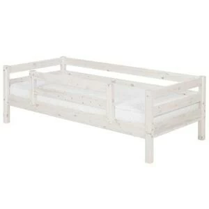 Кровать Flexa Classic с предохранительной планкой по центру, белая, 190 см