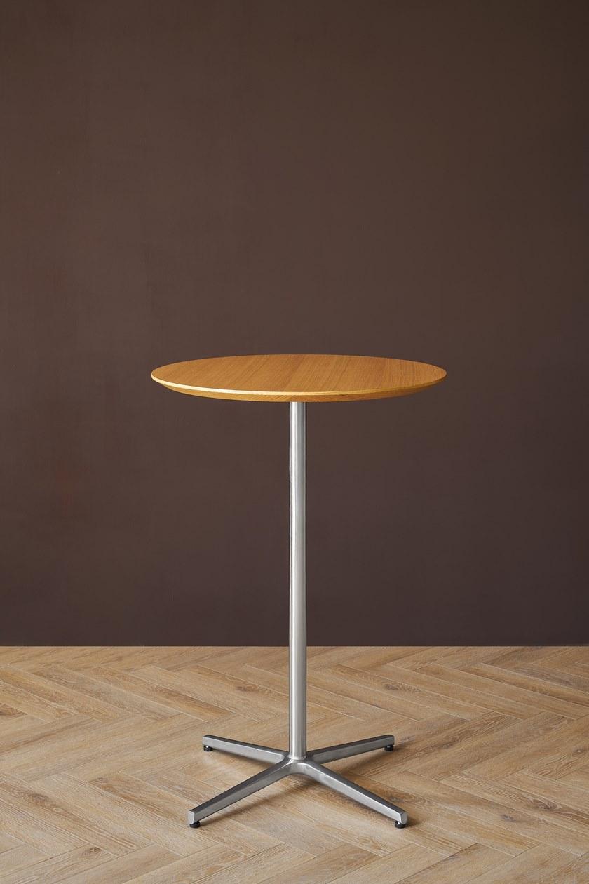 Grado Design Круглый высокий стол из дуба на алюминиевой основе Ray Ray-tb-03 - Вид №1