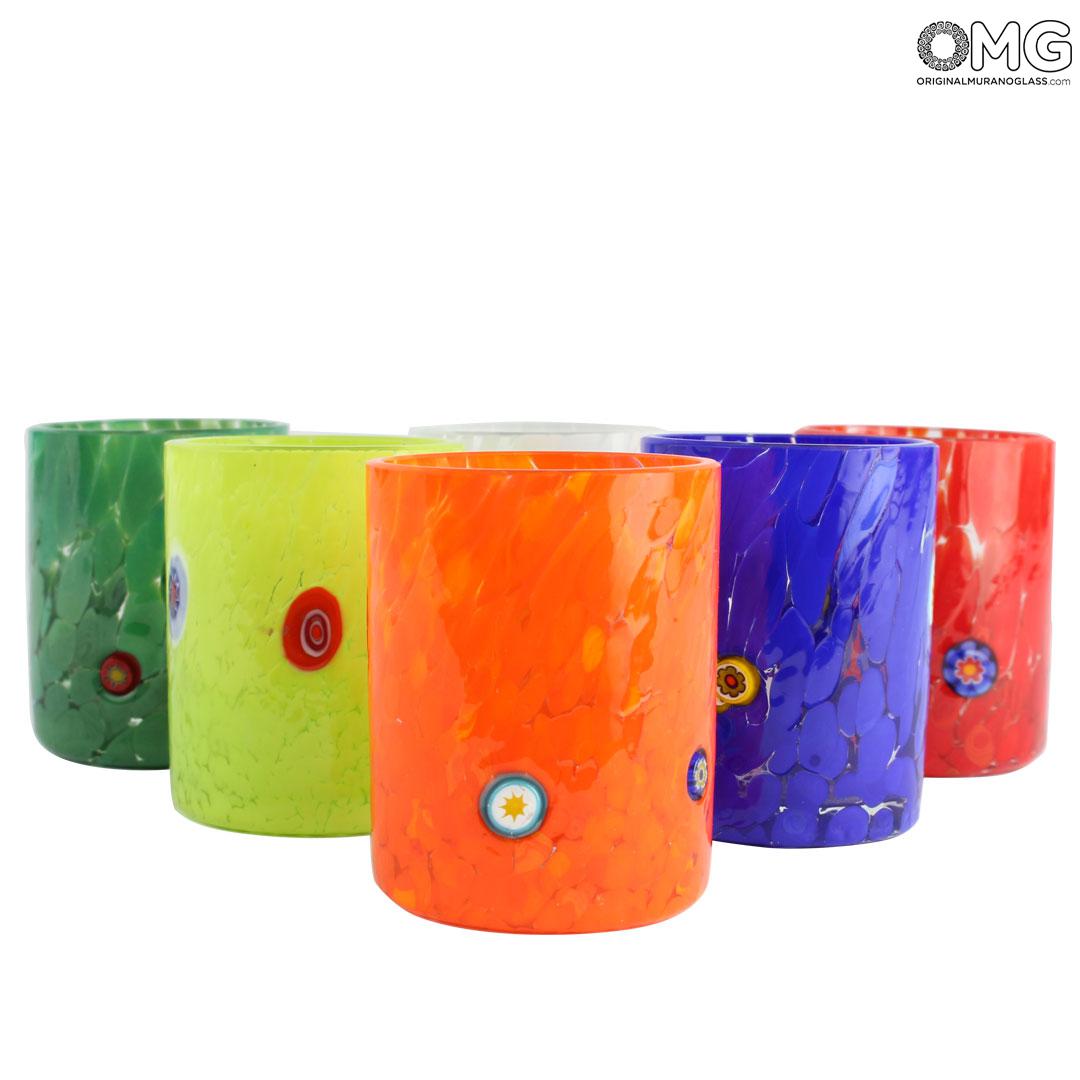 4628 ORIGINALMURANOGLASS Набор из 6 рюмок - Весна - муранское стекло OMG 8 см  - Вид №1