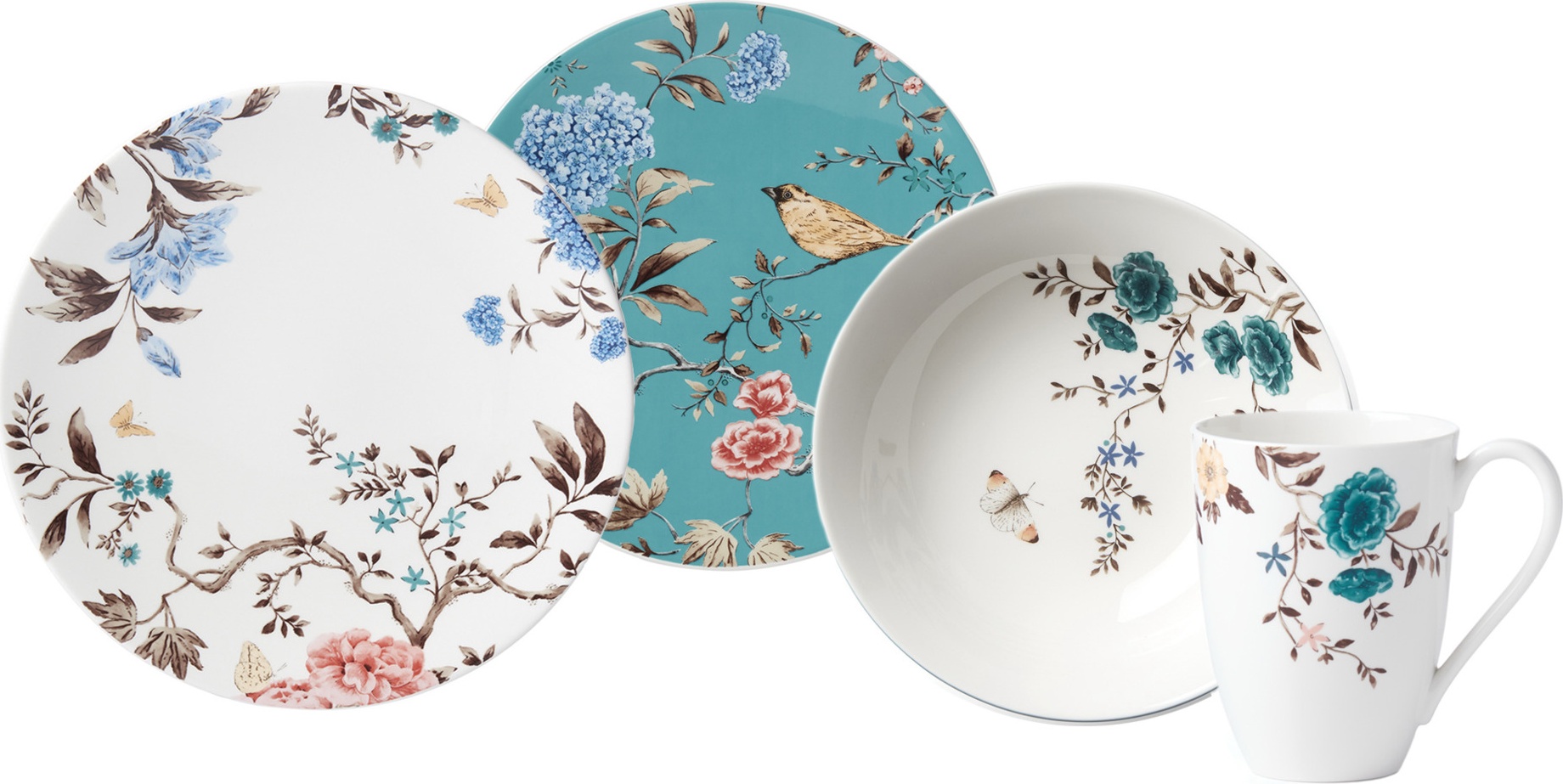 10667841 Lenox Сервиз чайно-столовый Lenox "Цветущая лоза" на 4 персоны 16 предметов, п/к Фарфор 