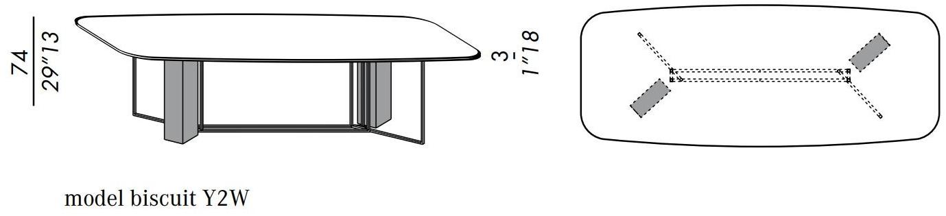 Прямоугольный мраморный стол Edition plinto Santreyd sun-id-1424831 - Вид №2