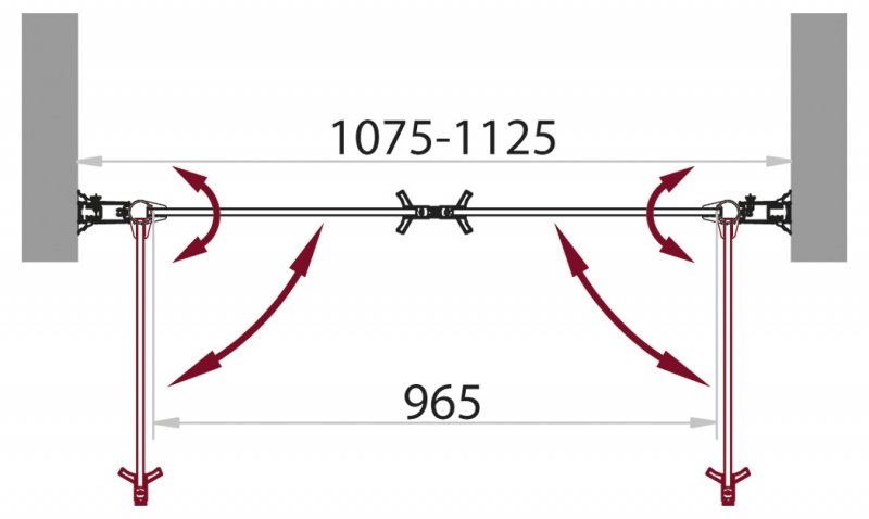 Душевая дверь в нишу BelBagno SELA-B-2-110-Ch-Cr  - Вид №2