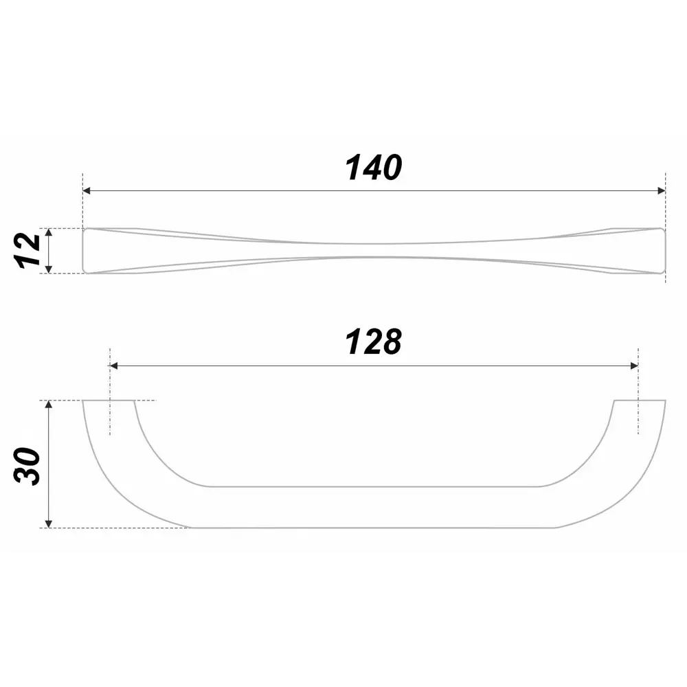 Мебельная ручка-скоба RS442BAZ.4 античный цинк 128 мм 18352055 STLM-2137939 BOYARD  - Вид №1