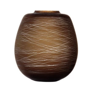 Ваза стеклянная коричневая 26см Boulder LSA INTERNATIONAL ДИЗАЙНЕРСКИЕ 00-3894919 Коричневый