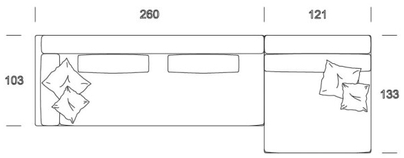 Former In Italia Модульный тканевый диван с шезлонгом Mastroianni sun-id-1344939 - Вид №4