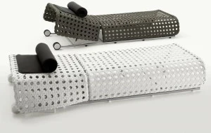 B&B Italia Outdoor Откидной полиэтиленовый садовый лежак на колесиках Canasta