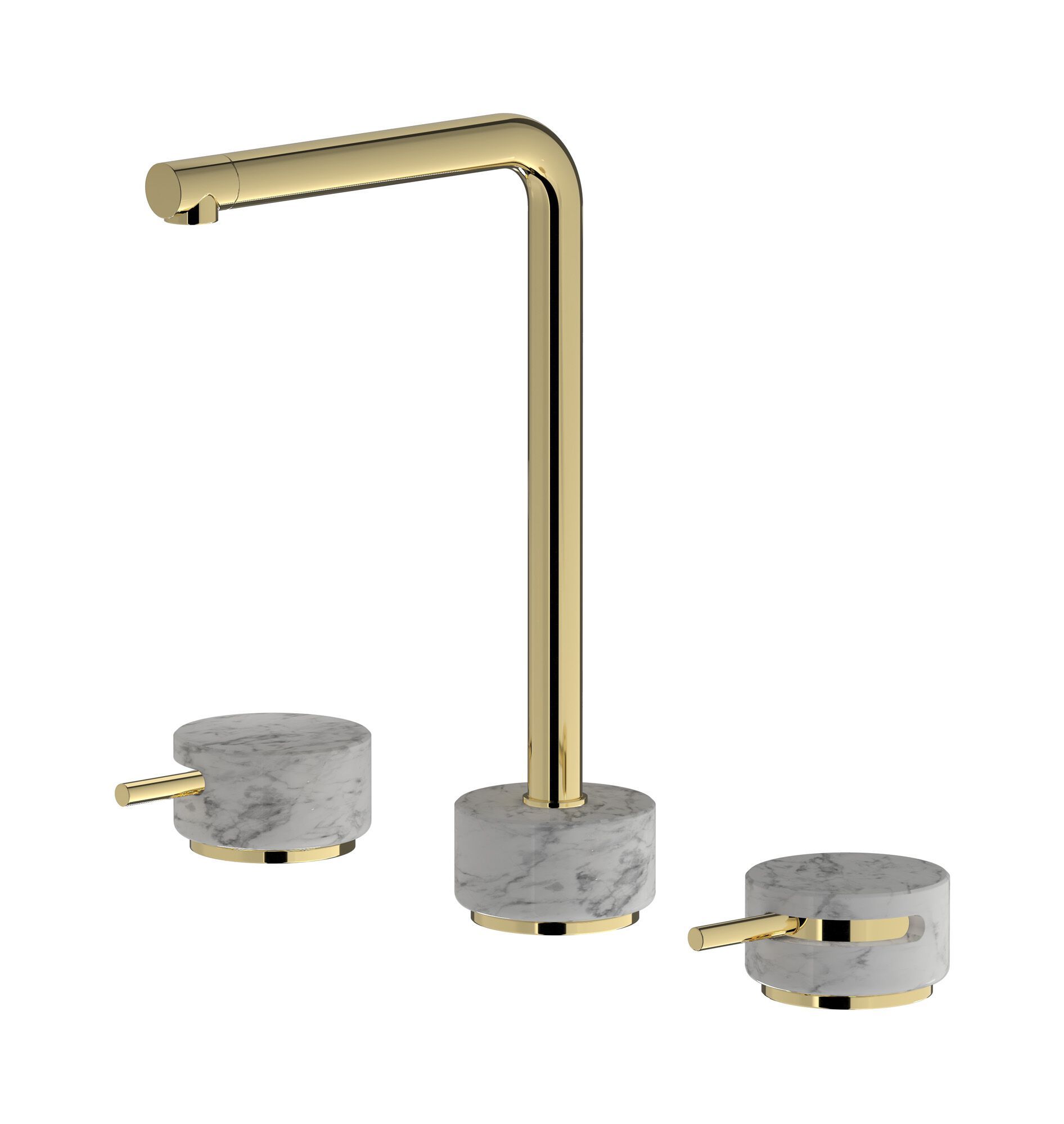 Смеситель для раковины с 3 отверстиями для мраморной столешницы IB мрамор + мрамор Elle ARCH-00027172 - Вид №6
