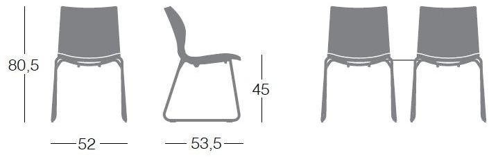 Segis Штабелируемое кресло-санки Nami S0107 - Вид №5
