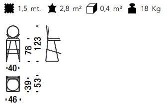 Moroso Высокий стул с обивкой Double zero sun-id-1459675 - Вид №5