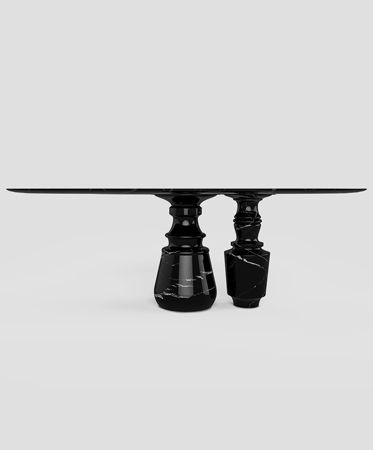 0-155 Овальный обеденный стол Pietra nero marquina Boca Do Lobo  - Вид №11