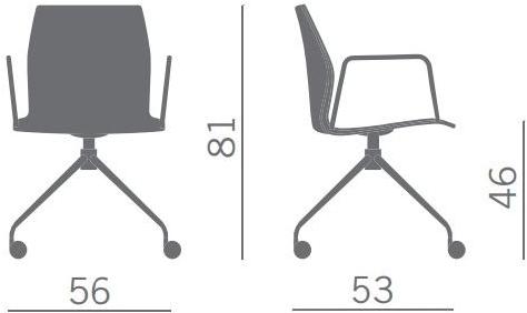 Kastel Поворотный офисный стул из ткани Kalea sun-id-1462847 - Вид №1