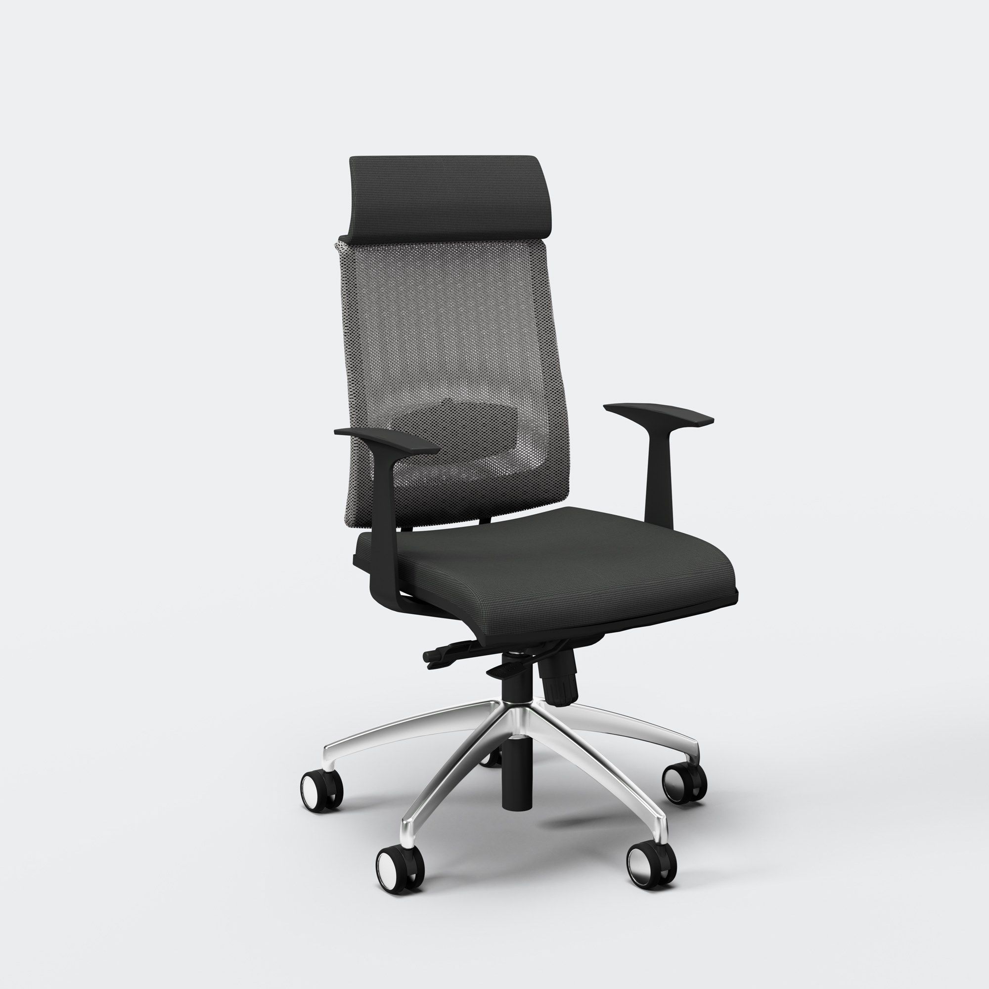 Сетчатое вращающееся офисное кресло с высокой спинкой Ares Line Zero7 ARCH-00056201 - Вид №2