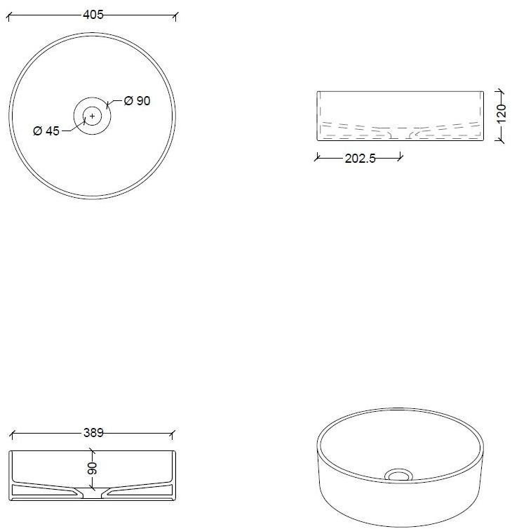 31140101 Накладная раковина на столешницу  овальная Alice Ceramica Hide - Вид №6