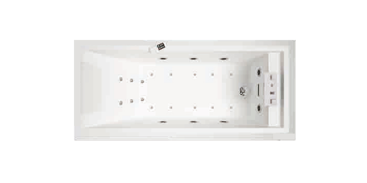 Ванна Dynamic Plus Novellini SENSE 3 с набортным смесителем и панелями из белого ореха SENN19080T7U4Q - Вид №2