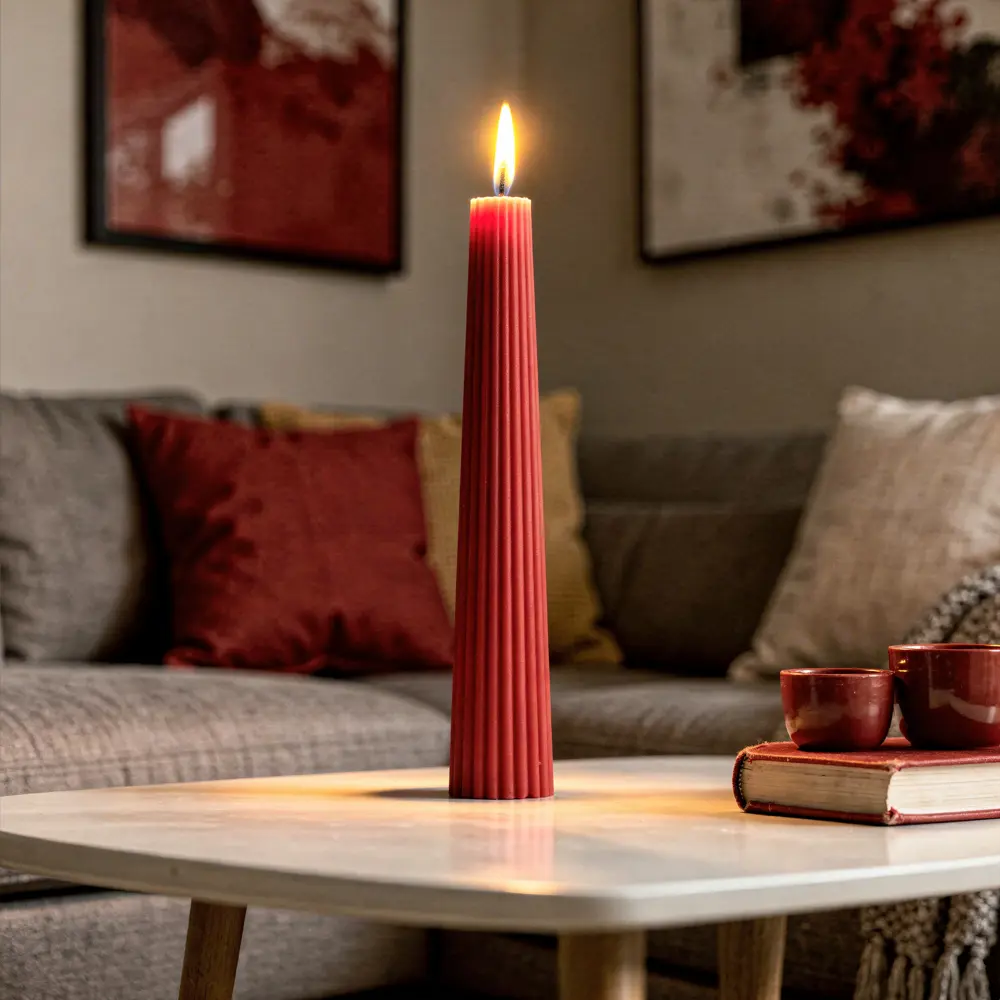 Античная свеча Конус 15 см цвет красный Santreyd STLM-2099905 - Вид №6