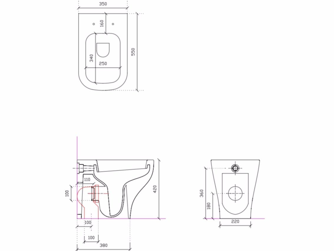 Керамический туалет Galassia PLUS DESIGN ARCH-00095366 - Вид №2