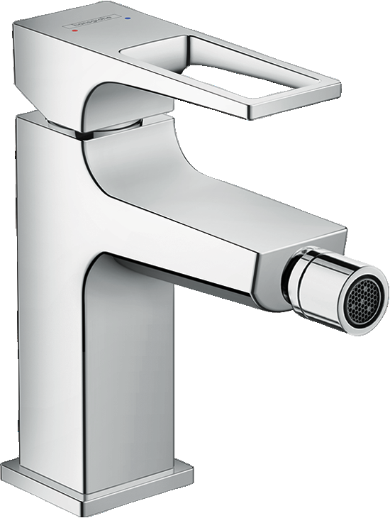 74520000 Metropol Смеситель для биде, однорычажный, со сливной ручкой и сливным гарнитуром нажатием кнопки Hansgrohe 