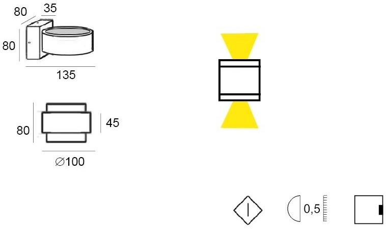 BEL-LIGHTING Бра из анодированного алюминия прямого и отраженного света  913sa.g9  - Вид №3