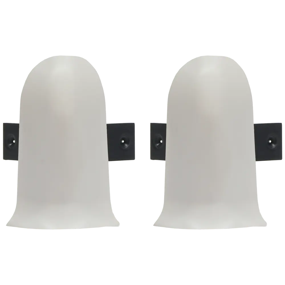 83411614 Угол для плинтуса наружный белый матовый 70 мм 2 шт. STLM-0892430 Santreyd 