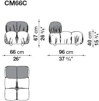 B&B Italia Модульный модульный диван с тафтингом из ткани Camaleonda sun-id-1507570 - Вид №14