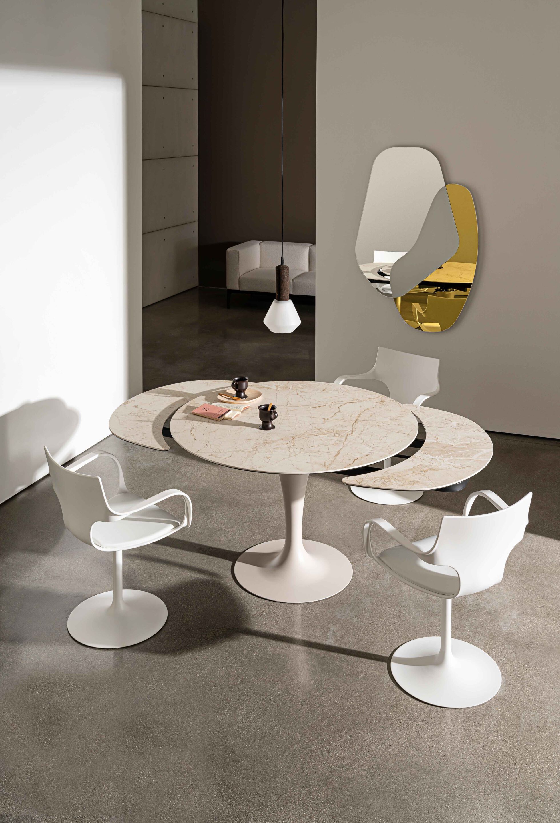 Керамический круглый выдвижной стол Sovet Italia ARCH-00070072 - Вид №3