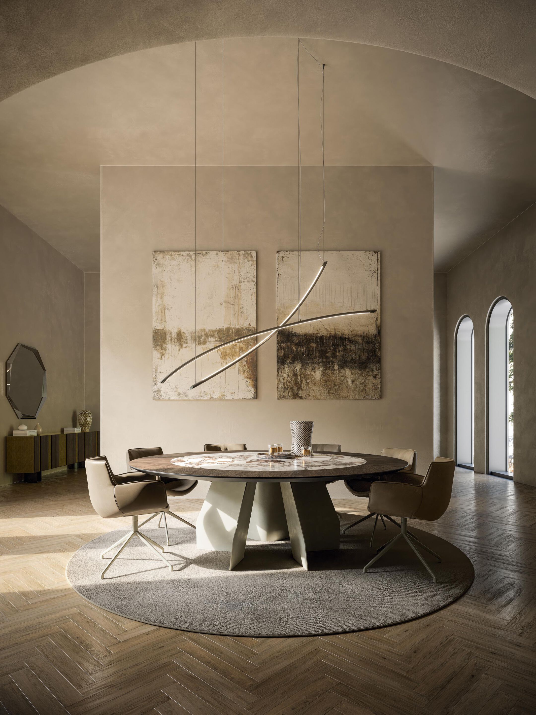 Круглый стол с Lazy Susan Cattelan italia Senator ARCH-00079406 - Вид №1