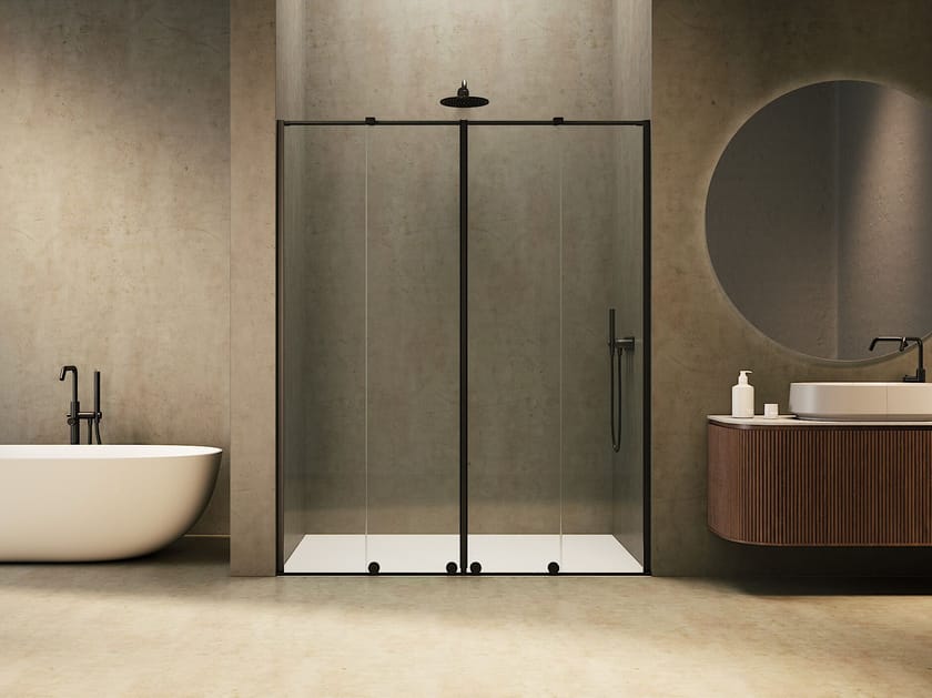 Стеклянная ниша душевая кабина с раздвижной дверью Provex Industrie S-Lite ARCH-00125509