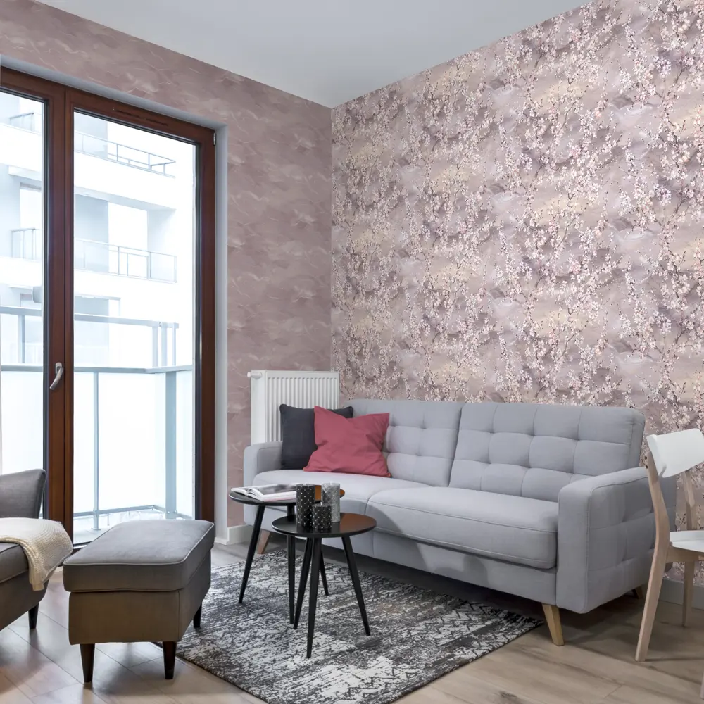 Обои флизелиновые Victoria Stenova Vika фиолетовые 1.06 м 989236 STLM-2041876 - Вид №3