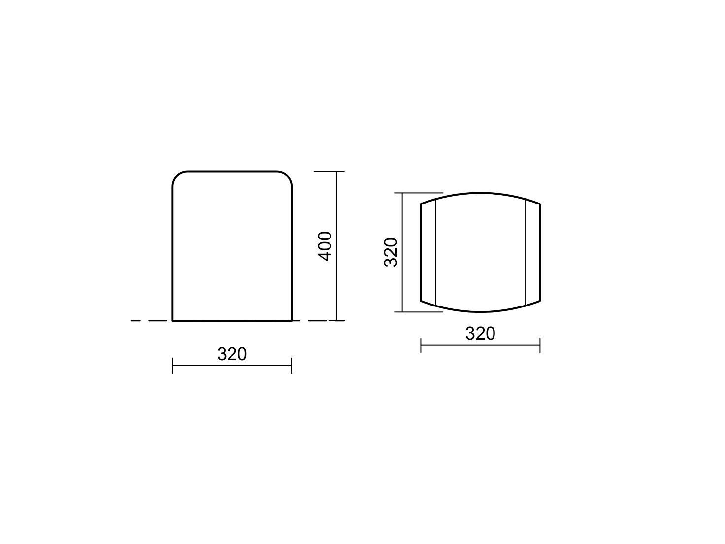 Бетонный стационарный столбик Studio Città STONE ARCH-00034605 - Вид №2
