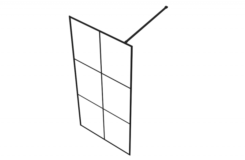 Душевая перегородка 900*1950 BLACKLINE BG090.5413B bravat  - Вид №4