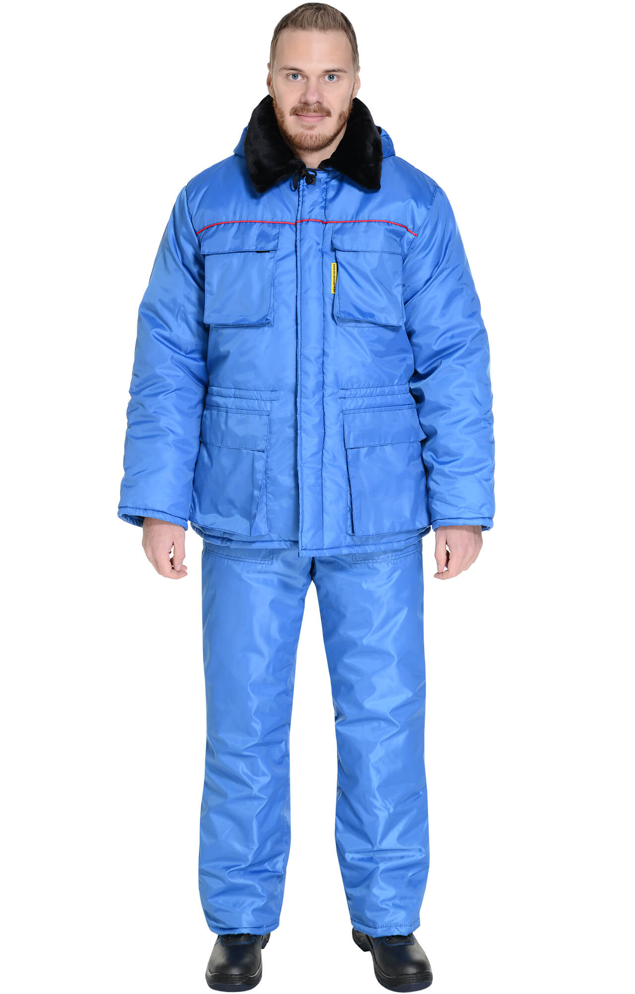 63744 Костюм "Эксперт-К" зимний ткань "Оксфорд" василек  Зимняя спецодежда  размер 52-54/170-176  - Вид №13