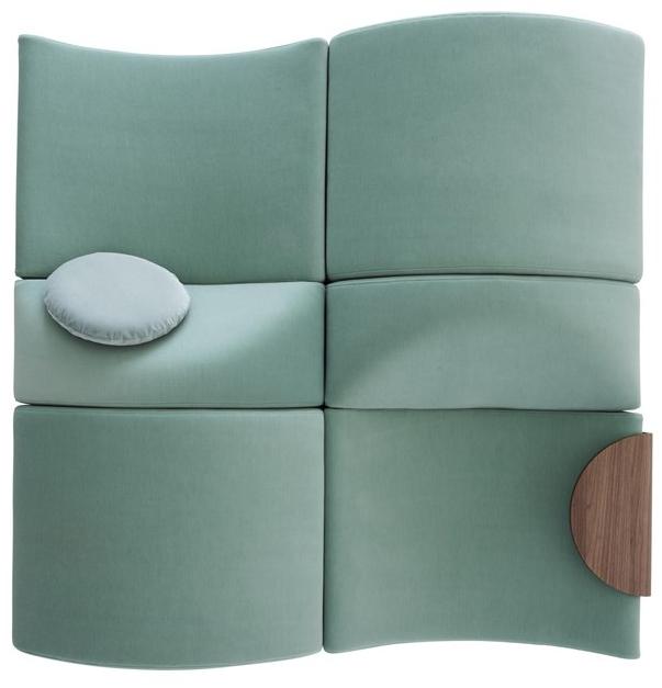 Ligne Roset Модульная скамейка с обивкой из ткани Asmara 10000315/16/17/18 - Вид №4