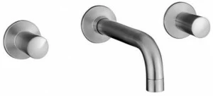 Quadrodesign Смеситель для умывальника настенный на 3 отверстия без сливного крана Ono