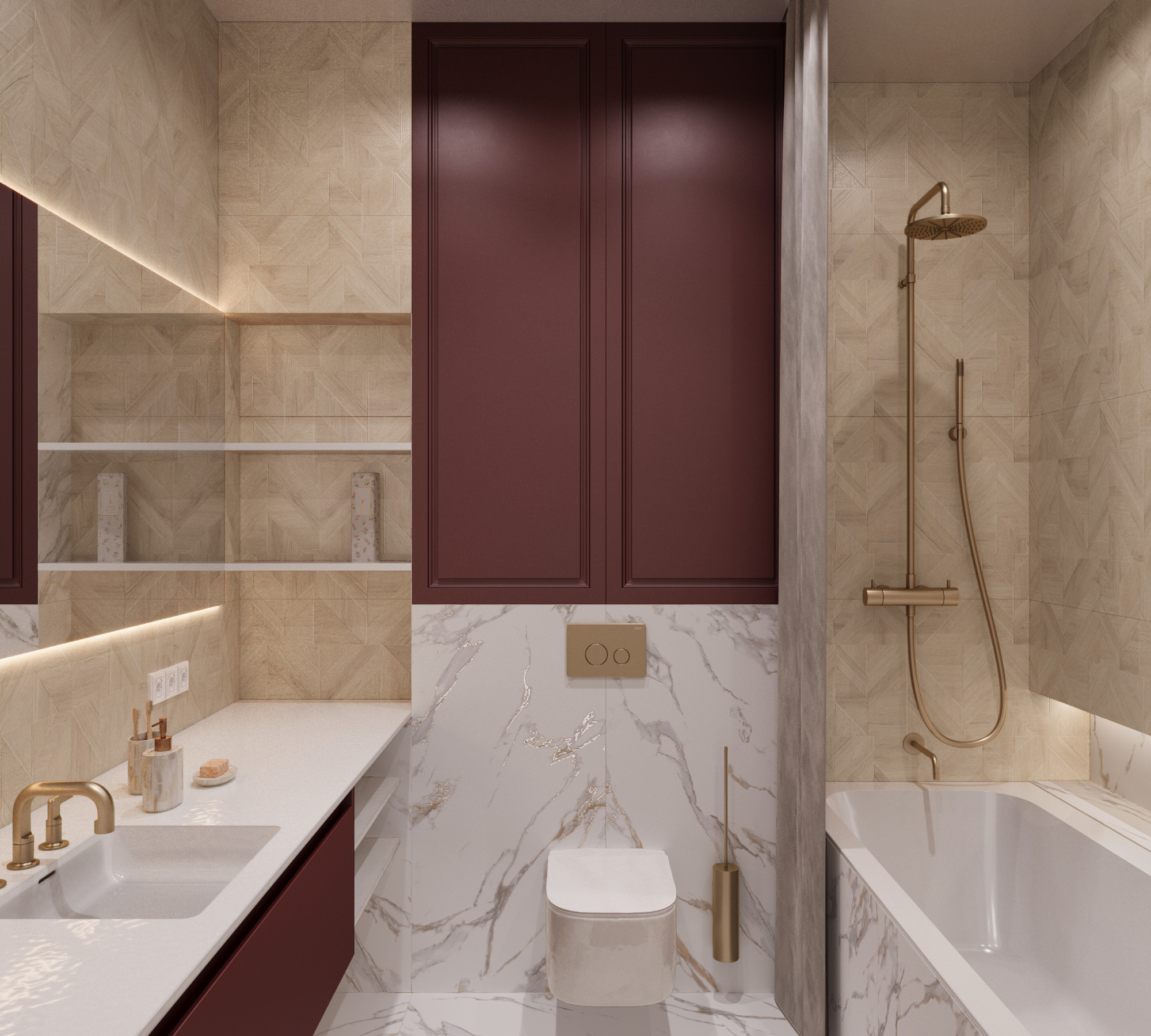 Керамогранит ROCKWOOD CREMA 60х120 Arcadia Ceramica RT7012-P - Вид №2