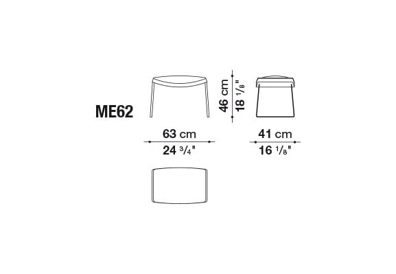 Тканевая мягкая подставка для ног B&B Italia ARCH-00111073 - Вид №2