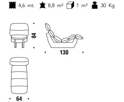 Мягкий шезлонг MOROSO Lilo ARCH-00119214 - Вид №4