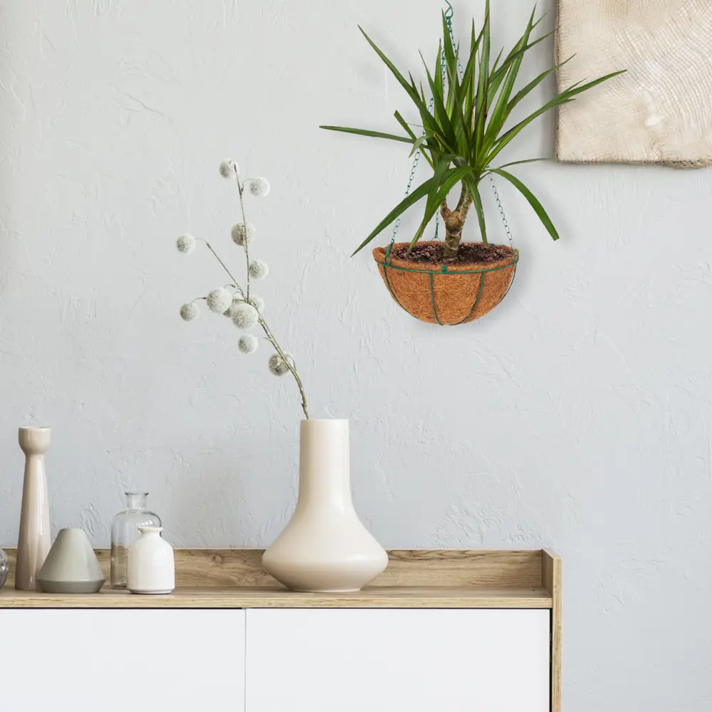 Кашпо подвесное с коковитой Газонcity ø35 h20 см v6.65 л коричневый Коковита STLM-2118669 - Вид №2