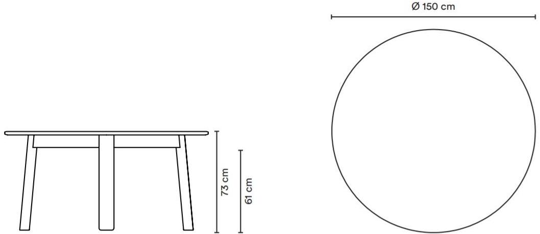 Hem Круглый обеденный стол из дуба Alle 30375, 30376  - Вид №7