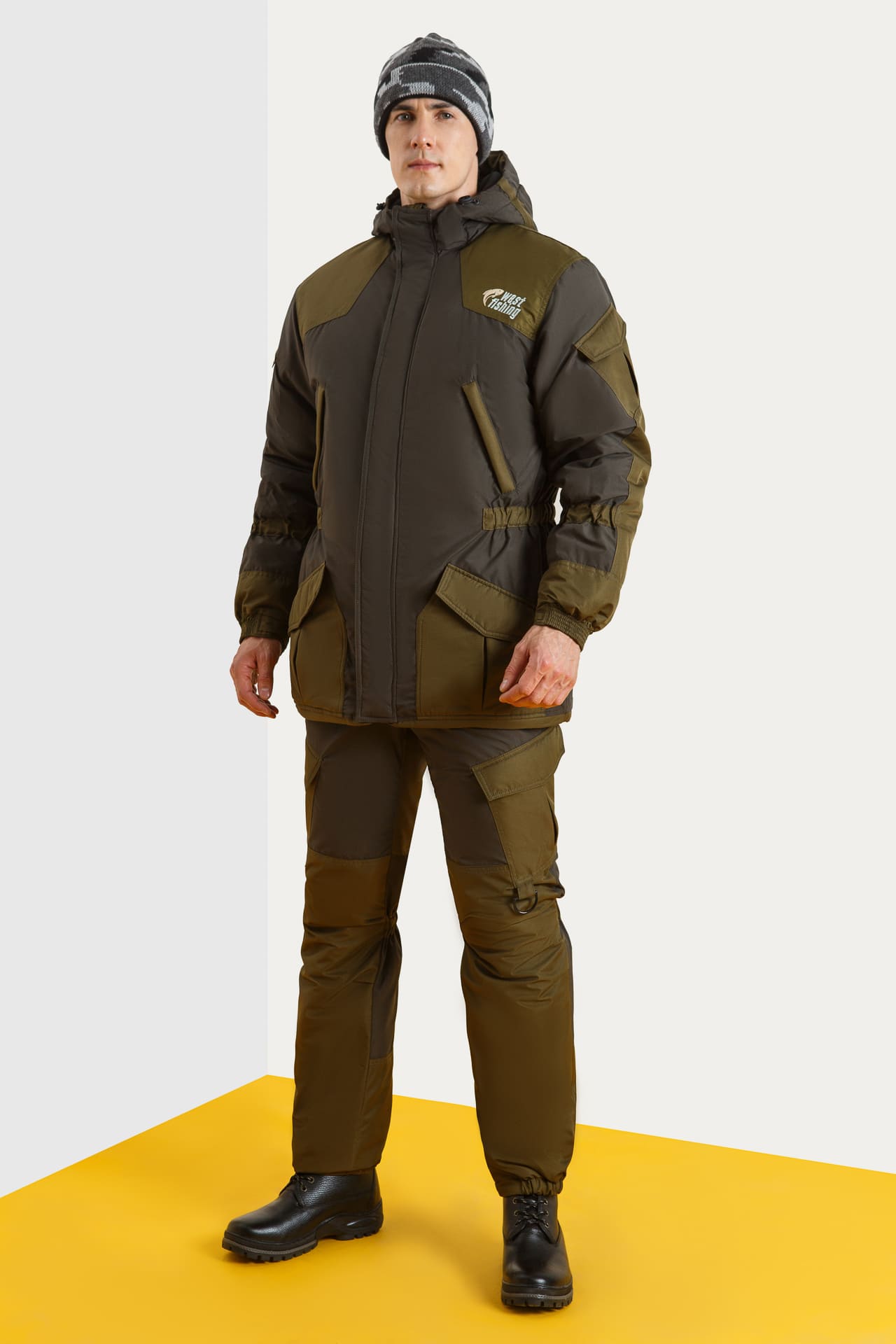 63943 Костюм  зимний хаки West Fishing  Зимняя спецодежда Santreyd  - Вид №8